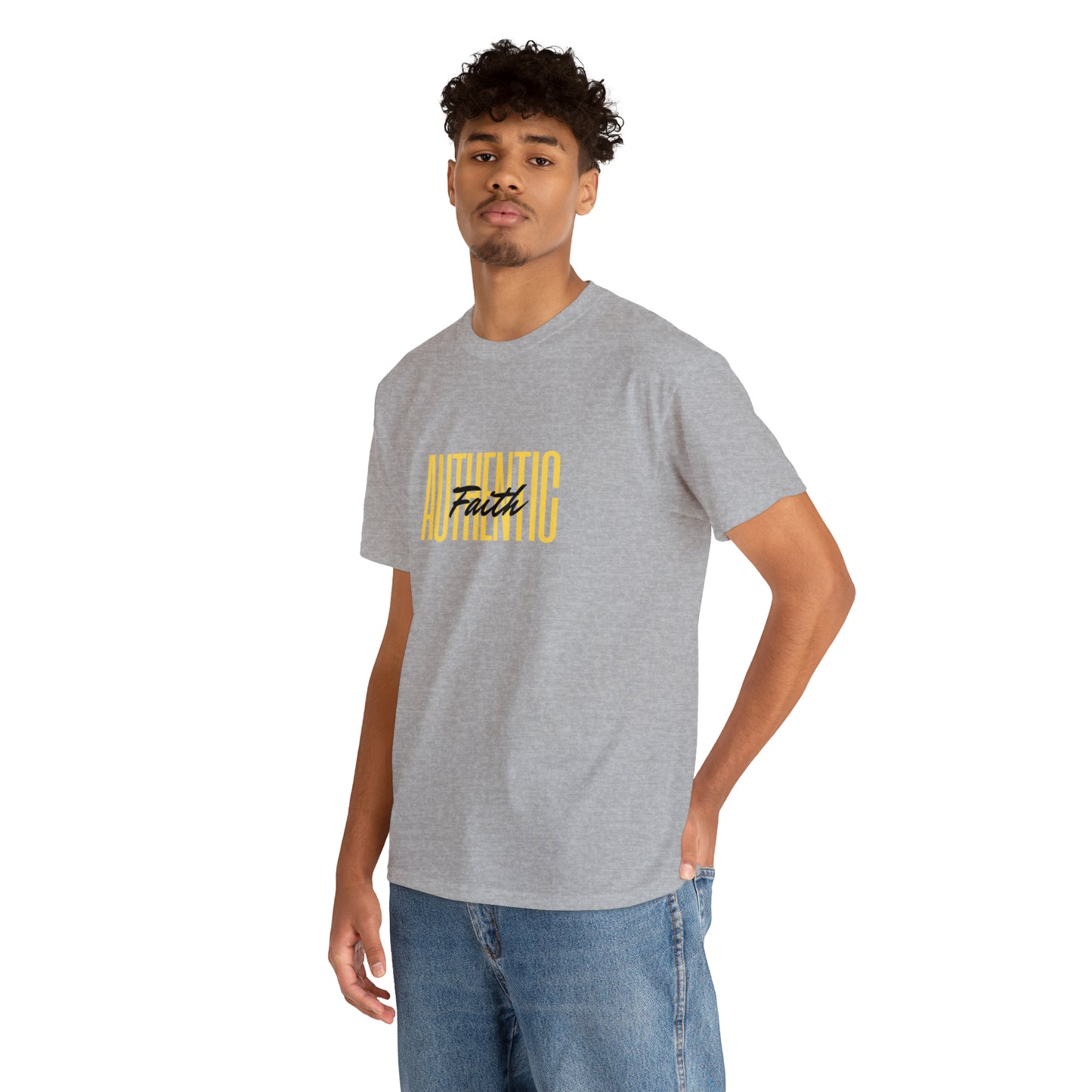 Simple Yellow Authentic Unisex Heavy Cotton Tee