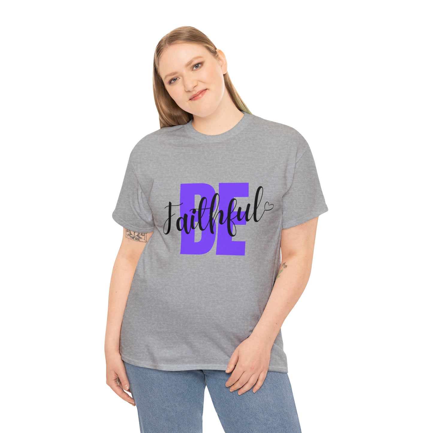 Purple Faithful Unisex Heavy Cotton Tee