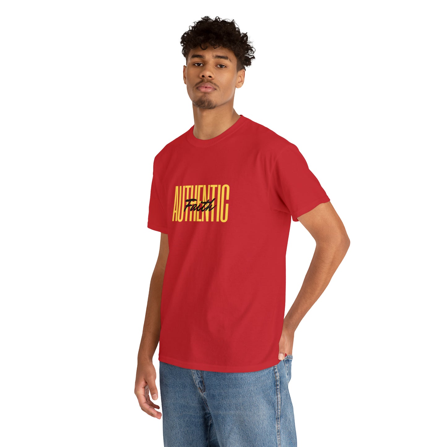 Simple Yellow Authentic Unisex Heavy Cotton Tee