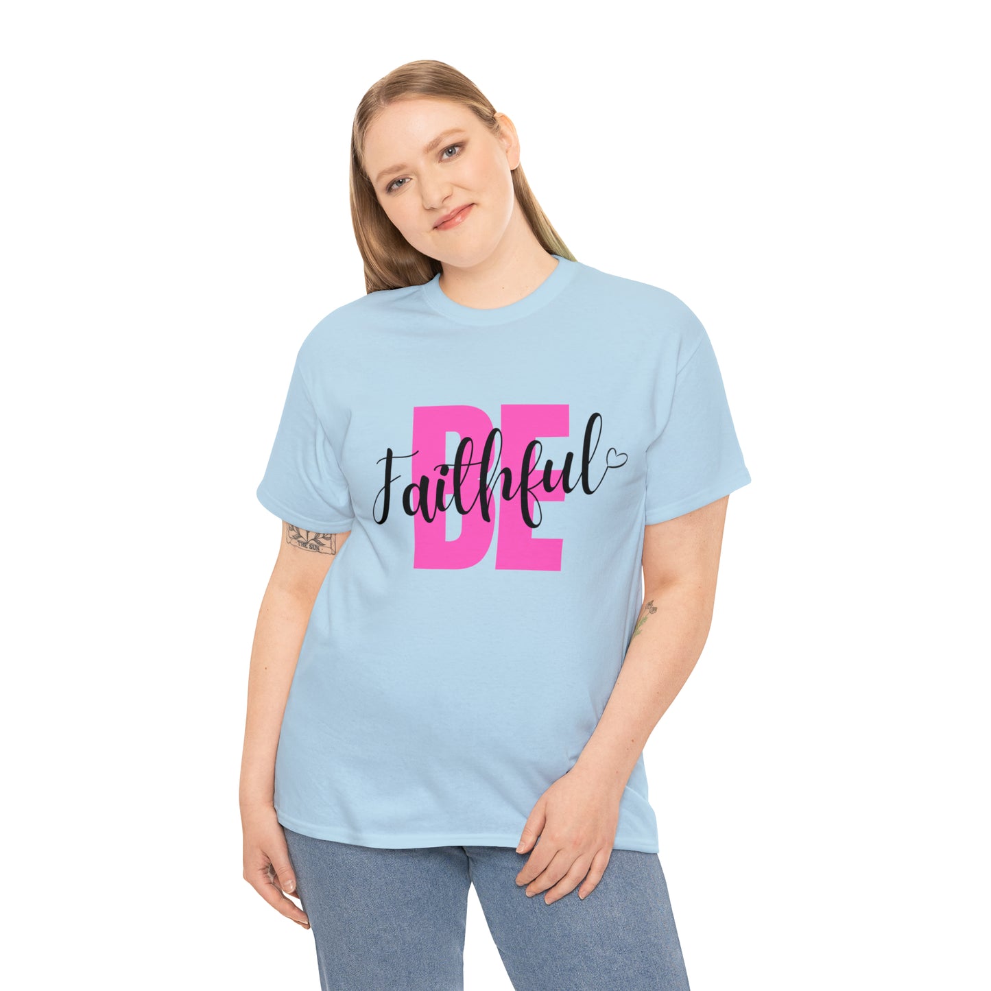 Pink Faithful Unisex Heavy Cotton Tee