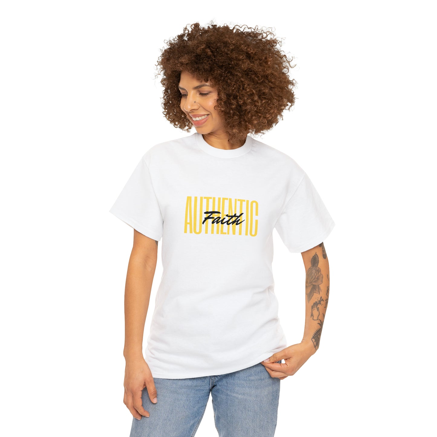 Simple Yellow Authentic Unisex Heavy Cotton Tee