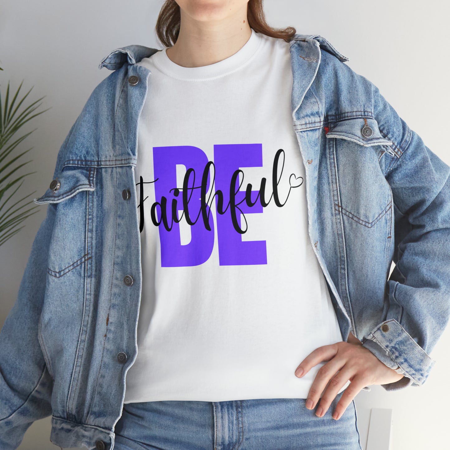 Purple Faithful Unisex Heavy Cotton Tee