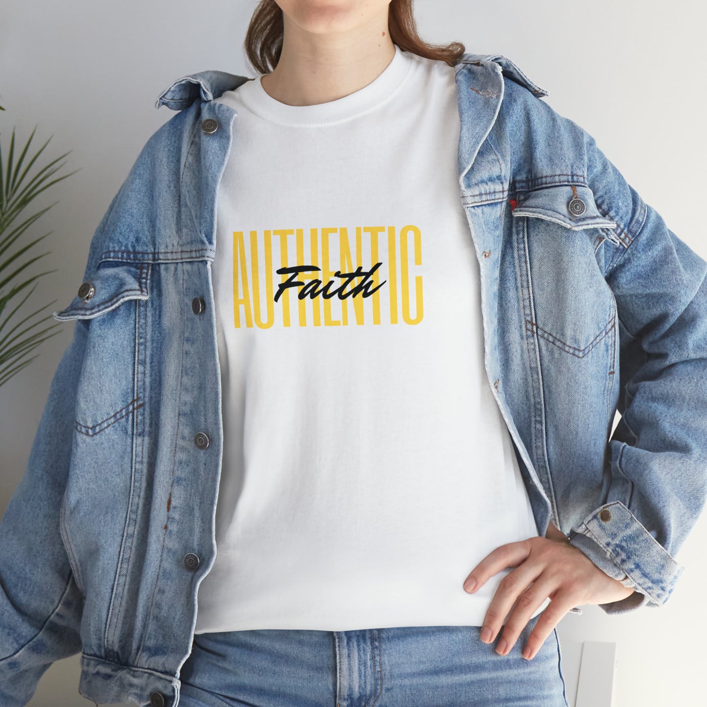 Simple Yellow Authentic Unisex Heavy Cotton Tee