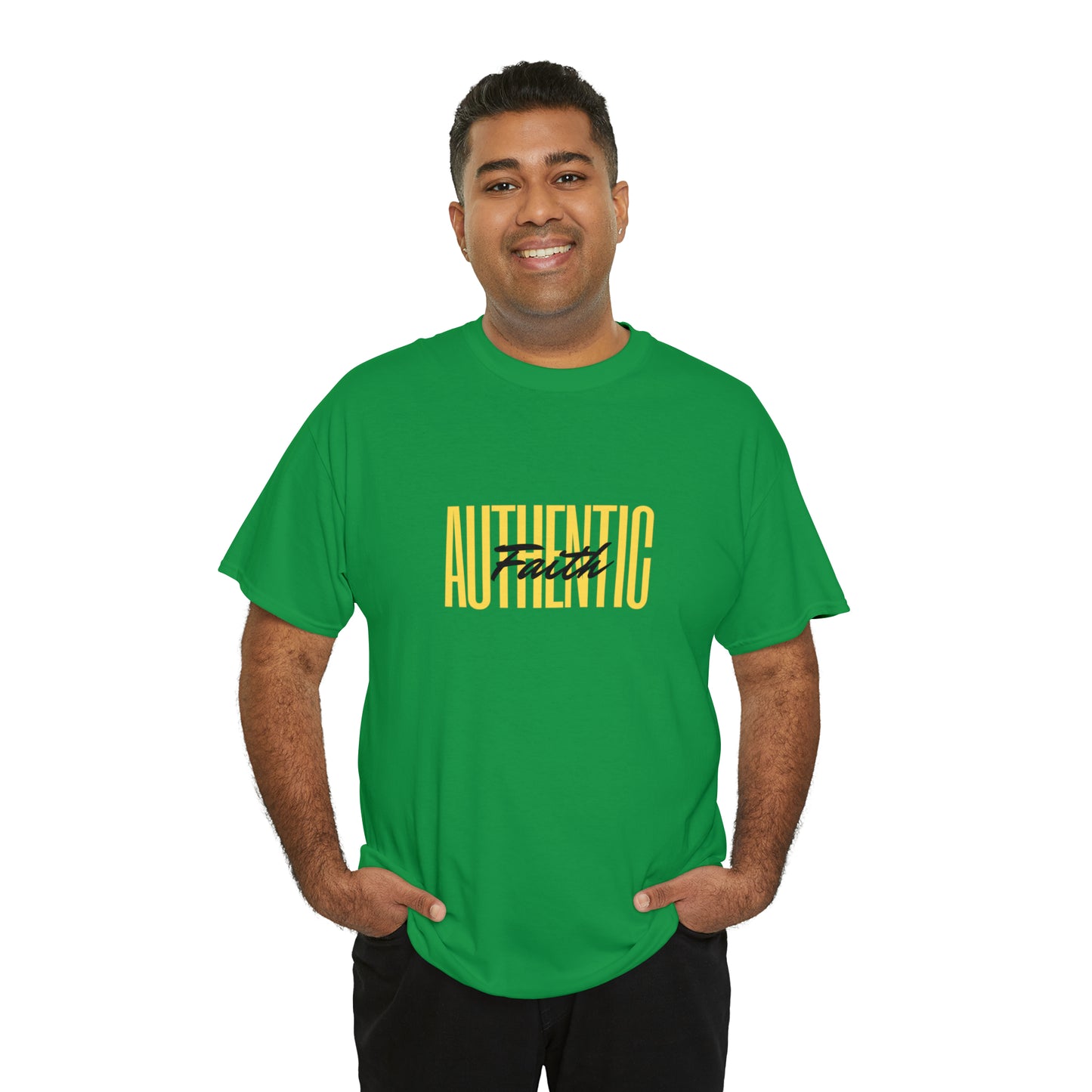 Simple Yellow Authentic Unisex Heavy Cotton Tee