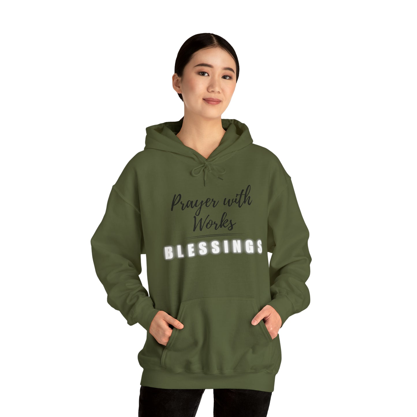 Prayers with Works=Blessings hoodie