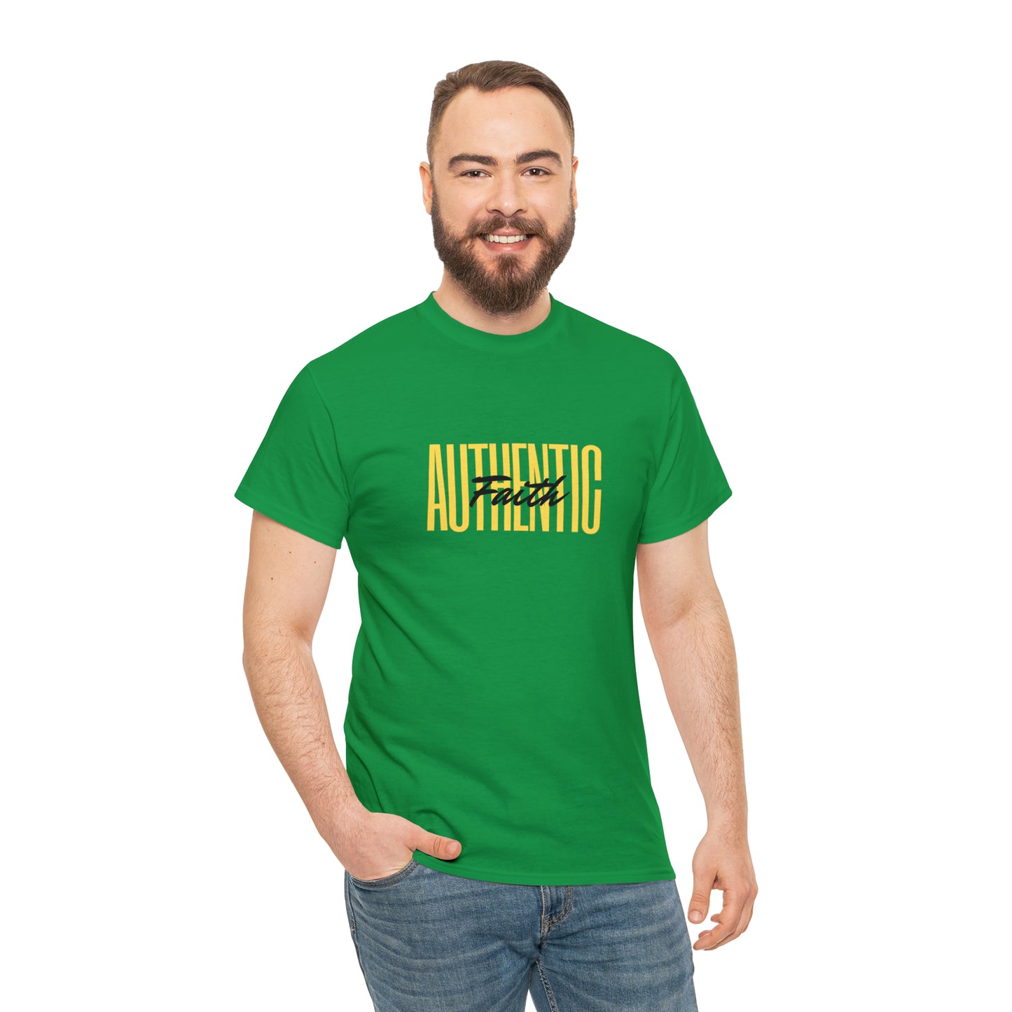 Simple Yellow Authentic Unisex Heavy Cotton Tee