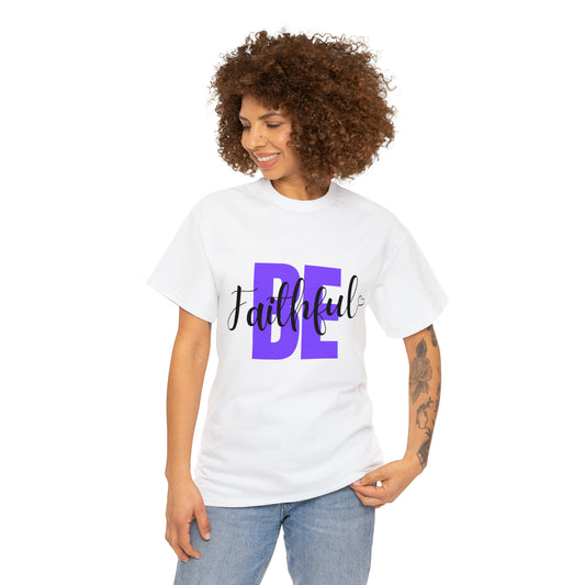 Purple Faithful Unisex Heavy Cotton Tee