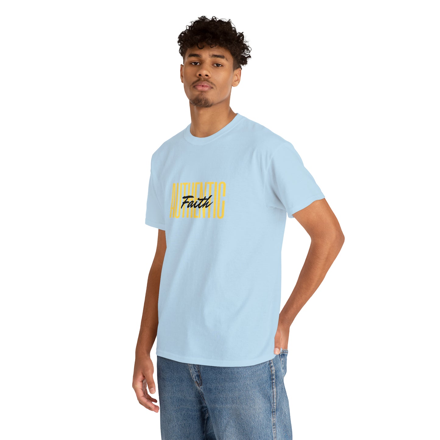 Simple Yellow Authentic Unisex Heavy Cotton Tee