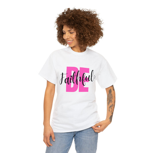 Pink Faithful Unisex Heavy Cotton Tee