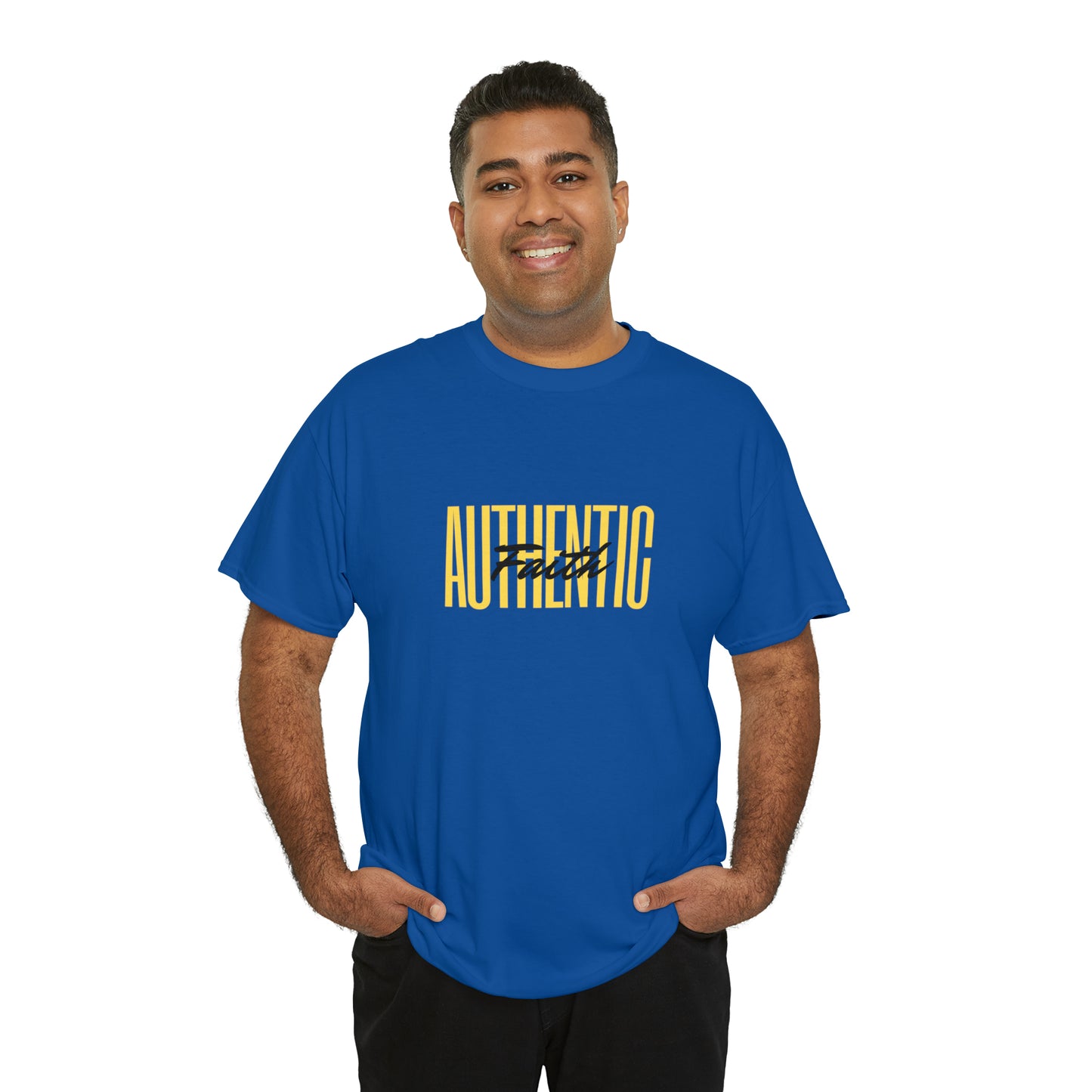 Simple Yellow Authentic Unisex Heavy Cotton Tee