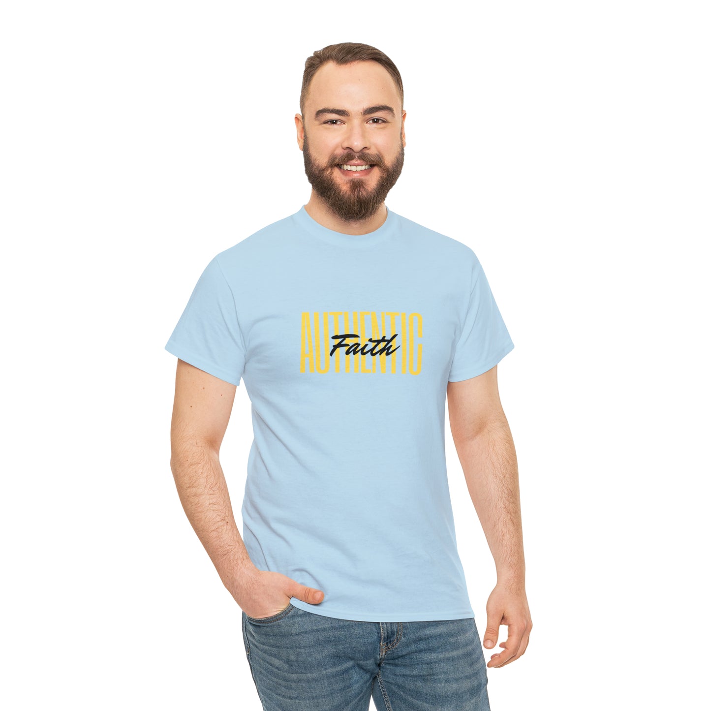 Simple Yellow Authentic Unisex Heavy Cotton Tee