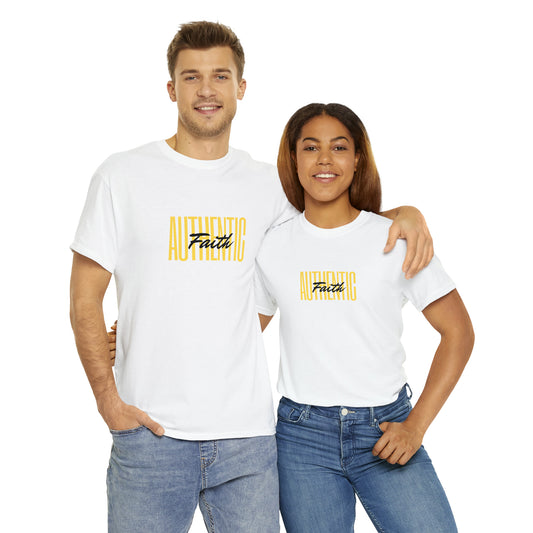 Simple Yellow Authentic Unisex Heavy Cotton Tee