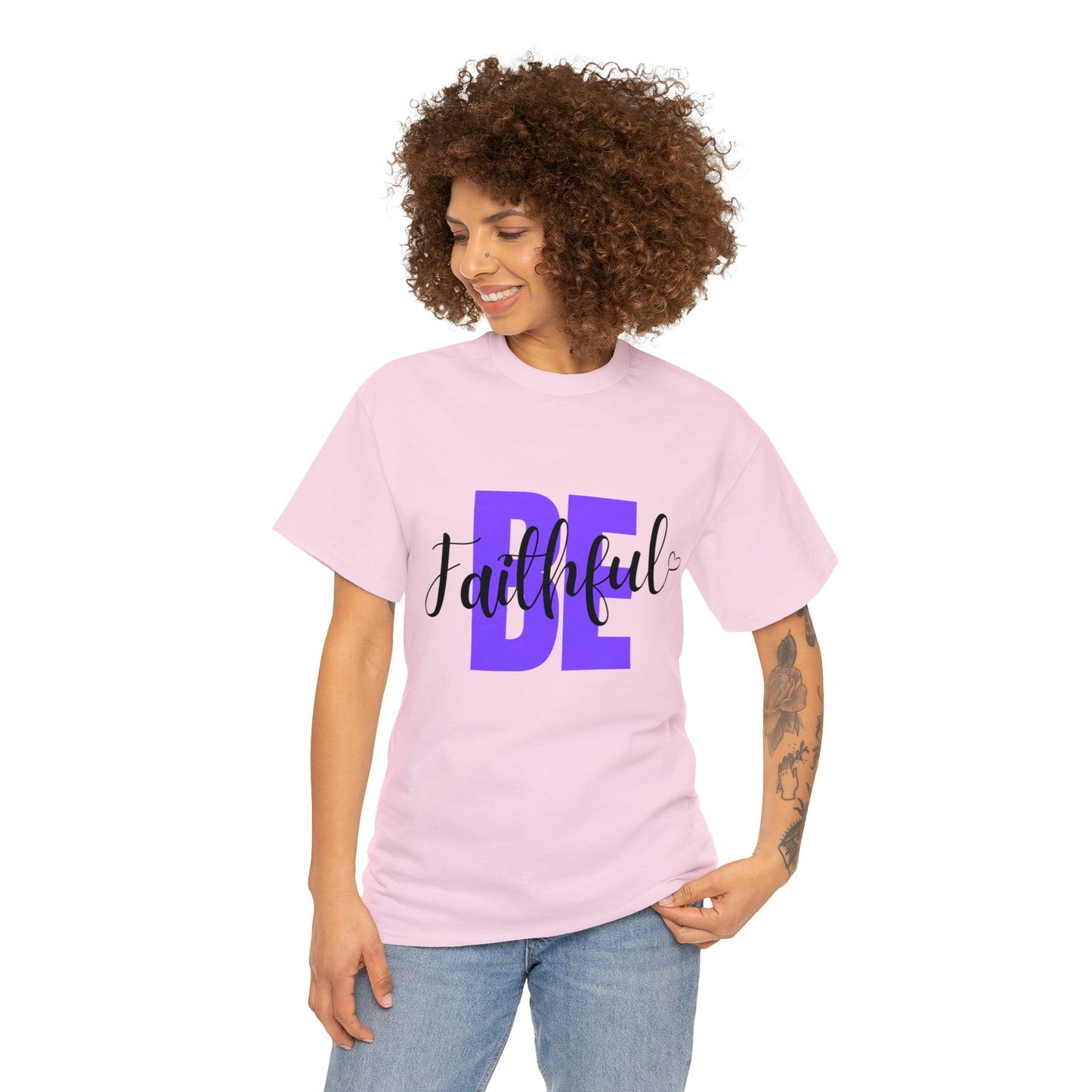 Purple Faithful Unisex Heavy Cotton Tee